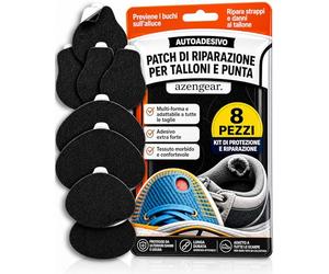 aZengear Set di patch di protezione per scarpe e tacchi grandi, autoadesive, resistenti agli strappi, in morbida pelle scamosciata, 4 paia di taglie diverse per sneaker, stivali, scarpe con tacco