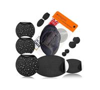 aZengear Patch di Riparazione Auto-adesivi - Tessuto in Poliestere Impermeabile, Resistente a Strappi, Freddo e Calore, per Giacche in Piuma, Puffer, Tute da Neve, Scarpe, Tende, PVC (Nero)