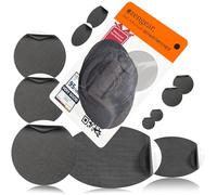 aZengear Patch di Riparazione Auto-adesivi - Tessuto in Poliestere Impermeabile, Resistente a Strappi, Freddo e Calore, per Giacche in Piuma, Puffer, Tute da Neve, Scarpe, Tende, PVC (Grafite)