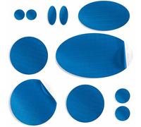 aZengear Toppe di riparazione per piumini, autoadesive, morbide, impermeabili, resistenti agli strappi in tessuto di nylon per fissare i fori nei vestiti, nei sacchi a pelo (11 pezzi, Blu)