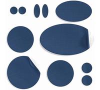 aZengear Toppe di riparazione per piumini, autoadesive, morbide, impermeabili, resistenti agli strappi in tessuto di nylon per fissare i fori nei vestiti, nei sacchi a pelo (11 pezzi, Marina Oscura)