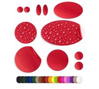 aZengear Toppe di riparazione per piumini, autoadesive, morbide, impermeabili, resistenti agli strappi in tessuto di nylon per fissare i fori nei vestiti, nei sacchi a pelo (11 pezzi, Rossa)