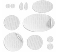 aZengear Toppe per riparazione, pre-tagliate, autoadesive, morbide, antistrappo, tessuto in nylon antistrappo per fissare i fori nei vestiti, sacchi a pelo, pantaloni da sci (11 pezzi, Trasparente)