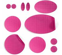 aZengear Toppe per riparazione, pre-tagliate, autoadesive, morbide, impermeabili, tessuto in nylon antistrappo per fissare i fori nei vestiti, sacchi a pelo, pantaloni da sci (11 pezzi, Rosa Scuro)