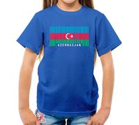 Azerbaigian Bandiera - T-Shirt - Baku Paese Viaggio Azerbaijani Bandierine