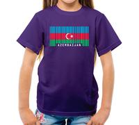 Azerbaigian Bandiera - T-Shirt - Baku Paese Viaggio Azerbaijani Bandierine