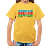 Azerbaigian Bandiera - T-Shirt - Baku Paese Viaggio Azerbaijani Bandierine