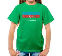 Azerbaigian Bandiera - T-Shirt - Baku Paese Viaggio Azerbaijani Bandierine
