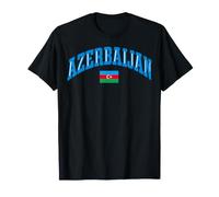 Azerbaigian Blue College Lettering Flag Maglietta