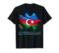 Azerbaigian Flag Mappa Maglietta
