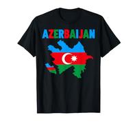 Azerbaigian Flag Mappa Maglietta