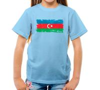 Azerbaigian Grunge Bandiera - T-Shirt - Azerbaijani Paese Baku Bandiere