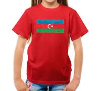 Azerbaigian Grunge Bandiera - T-Shirt - Azerbaijani Paese Baku Bandiere