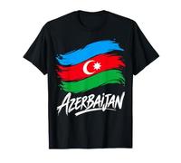Azerbaigian sventolando Bandiera Dipinta Maglietta