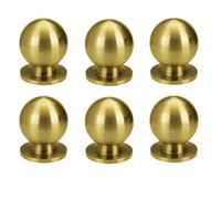 AZERODESIGN Pomello a sfera confezione da 6 pezzi, in ottone massiccio due misure 25 mm e 30 mm di diametro finitura ottone opaco per porte, cassetti, cassettiere, armadi, cucine (25 mm)
