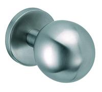 AZERODESIGN -Pomo porta esterna - maniglia porta ingresso centrale -materiale acciaio inox -diametro sfera 68 mm e diametro base 70 mm -installazione con vite centrale