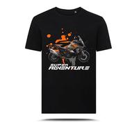 AZgraphishop T-Shirt con Grafica 1290 Super Adventure S 2021 On Black Splatter Style TS-KT-006 (XXL, Nero)