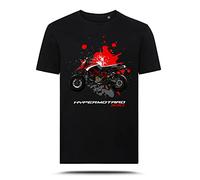 AZgraphishop T-Shirt con Grafica Hypermotard 1100 Evo SP Drawing Style TS-DUC-030 (S, Nero)