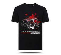 AZgraphishop T-Shirt con Grafica Multistrada 1260 Pikes Peak Drawing Style TS-DUC-016 (XS, Nero)