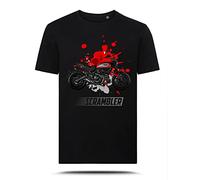 AZgraphishop T-Shirt con Grafica Scrambler Icon Red Drawing Style TS-DUC-021 (S)