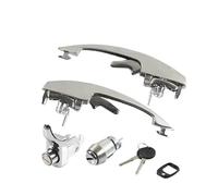 AZHEYC Maniglie Esterne Porte Maniglie Esterne Sinistra E Destra Con 2 Chiavi Per VW Maggiolino Per VW Vocho 1973-2004 111837205J 1BM827503 1BM837205 (1 Set Electroplating)