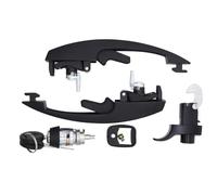 AZHEYC Maniglie Esterne Porte Maniglie Esterne Sinistra E Destra Con 2 Chiavi Per VW Maggiolino Per VW Vocho 1973-2004 111837205J 1BM827503 1BM837205 (1 Set Black)