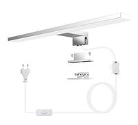 Azhien LED Lampada da Specchio10W,820lm Lampada a Specchio a Parete da 4000k Bianco Neutro con Spina,Montaggio 3 in 1,Lampada a Specchio da Bagno IP44 da 40 cm per Mobile a Specchio,230 V,40mm