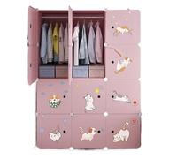 AZHKJKZH Armadio Per Spogliatoio Armadio Combinato Robusto Organizzatore Di Stoccaggio Cubo Plastica Vestiti In Piedi Camera Da Letto Casa Camera Da Letto Dormitorio(111 * 37 * 147cm)