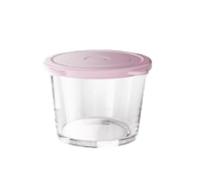 AZHKJKZH Barattolo per Alimenti 3 Pezzi Contenitori in Vetro for La Conservazione con Coperchi A Bocca Larga Contenitori Cucina(Pink)