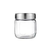 AZHKJKZH Barattolo per Alimenti 3 Pezzi di Barattoli di Vetro con Coperchi for L'organizzazione di Contenitori for La Cottura al Forno Contenitori Cucina(600ml)