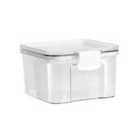 AZHKJKZH Barattolo per Alimenti 4 Contenitori Quadrati in Plastica con Coperchi Ermetici for Uso Domestico for Alimenti Contenitori Cucina(460ml)