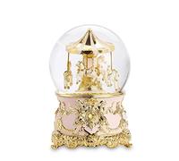 AZHKJKZH Carillon Musicale Carillon Merry-Go-Round A Carica con Sfera di Cristallo per Il Compleanno Natale Ornamento da Tavolo(B)