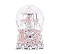 AZHKJKZH Carillon Musicale Carillon Merry-Go-Round A Carica con Sfera di Cristallo per Il Compleanno Natale Ornamento da Tavolo(D)