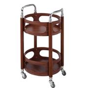 AZHKJKZH Carrellino Salvaspazio Carrello Di Servizio A 2 Livelli Da Cucina Stoccaggio Bar Con Ruote Vino In Legno Per Organizzare Cucina