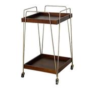 AZHKJKZH Carrellino Salvaspazio Carrello In Ferro A 2 Livelli Con Ruote Scaffale Da Cucina Mobile Divano Tavolino Commerciale Sala Pranzo Ufficio Per Organizzare Cucina