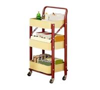 AZHKJKZH Carrellino Salvaspazio Carrello Portaoggetti A 3 Livelli Con Ruote, Pieghevole In Metallo For Cucina, Utilità Per Organizzare Cucina