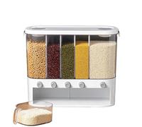 AZHKJKZH Dispenser per Alimenti Secchi Distributore di Cibo Secco A Parete, Distributore di Cereali A 5 Griglie, Contenitore per Riso da Cucina, Distributore di Fagioli Negozio di Cucina