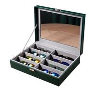 AZHKJKZH espositori per Occhiali da Sole Contenitore for Occhiali da Vista, Espositore for Sole, con Serratura Arredamento per la casa(33.5x24.5x8.5cm)