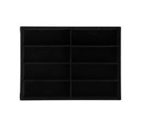 AZHKJKZH espositori per Occhiali da Sole Organizer for Occhiali in Velluto con 8 Scomparti for da Sole, Scatola for Arredamento per la casa(Black,No Lid)