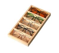 AZHKJKZH espositori per Occhiali da Sole Vassoio Portaoggetti for Occhiali da Sole Banco, Espositore for in bambù Arredamento per la casa(17.5x33x3cm)