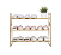 AZHKJKZH Organizer Scarpe Scaffale Per Scarpe In Bambù Per Multifunzionale Adatto Per Il Corridoio Del Soggiorno Della Camera Da Letto Per Ingresso(52 * 24.3 * 58.2cm)