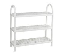 AZHKJKZH Organizer Scarpe Scarpiera In Plastica Bianca Salvaspazio Versatile Scaffale Per Scarpe Organizzatore Per Soggiorno Per Ingresso(55 * 20 * 58cm)