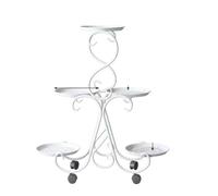 AZHKJKZH Porta Piante da Interno Scaffale per Vasi da Fiori in Metallo A 3 Livelli, Supporto per Piante Alto in Ferro Battuto Delicato Esterno Vaso Decorazione(White)