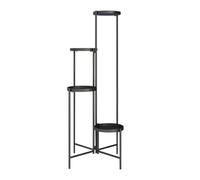 AZHKJKZH Porta Piante da Interno Supporti per Piante da Esterno per Interni Espositore per in Metallo con Scaffale per Fiori per Soggiorno Patio Vaso Decorazione(Black,120 * 42cm)