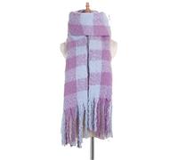 AZHKJKZH Sciarpa Calda Sciarpa da Donna Sciarpe Invernali A Quadri Scialli Avvolge Una Coperta Lunga E Calda per La Vita Quotidiana(F)