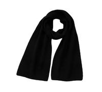 AZHKJKZH Sciarpa Calda Sciarpa in Maglia di Lana E Cashmere, Semplice, Elegante Morbida, for Tutti I Giorni per La Vita Quotidiana(Black)