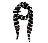 AZHKJKZH Sciarpa Calda Sciarpa Triangolare A Righe Lavorata A Maglia Da Donna Con Motivo A Ciliegia, Scaldacollo E Scialle Per La Vita Quotidiana(Black)