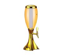 AZHKJKZH Spillatore Birra Distributore di Bevande Beer Tower con Rubinetto for Ghiaccio, 3 L/100 Oz da Bar Domestico(Gold)