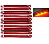 AZHU, Lndicatore di Posizione, Chang Liang 20 Pezzi Luci di posizione laterali indicatori laterali per rimorchio 12SMD LED 24V, universali per rimorchio, camion, caravan, camper, trattore, bus(rosso)
