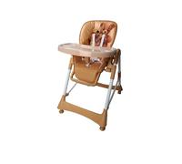 AZIAMOR AZ21-BEI Seggiolone Pappa Gioco 6m+ Regolabile Pieghevole Colore Beige
